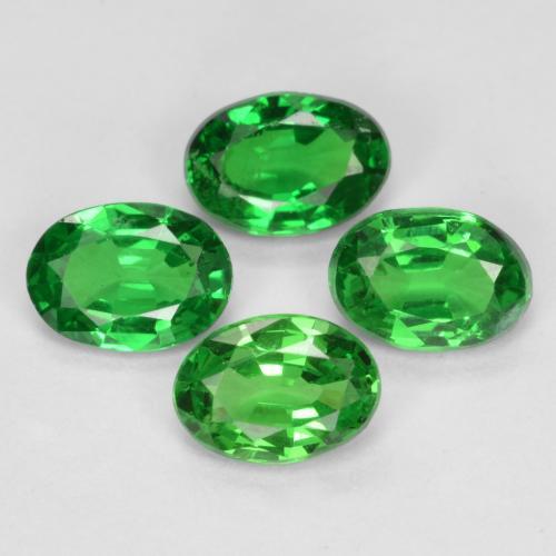 Gemme di Granato Tsavorite Verde intenso naturale da 1.46 ct, Taglio ovale, VS