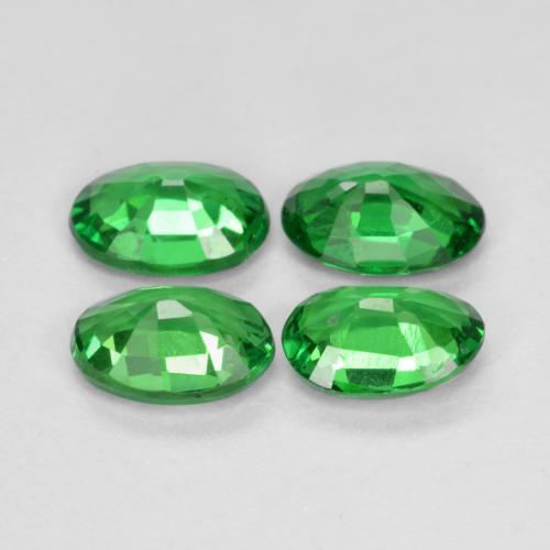 Gemme di Granato Tsavorite Verde intenso naturale da 1.46 ct, Taglio ovale, VS