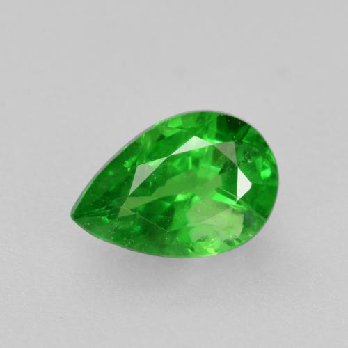 Granato Tsavorite Verde brillante naturale da 0.46 ct, Forma a pera, VS