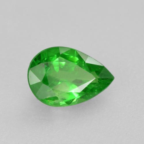 Granato Tsavorite Verde brillante naturale da 0.46 ct, Forma a pera, VS