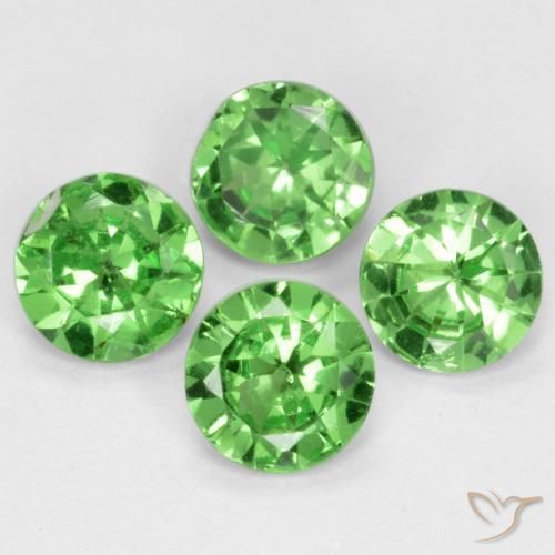 Gemme di Granato Tsavorite Verde brillante naturale da 1.08 ct, Rotondo, VS