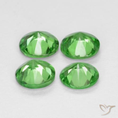 Gemme di Granato Tsavorite Verde brillante naturale da 1.08 ct, Rotondo, VS