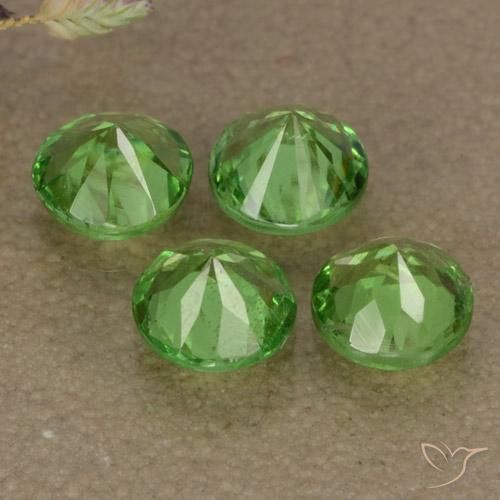 Granato tsavorite naturale verde da 1,19 ct, taglio rotondo, VS