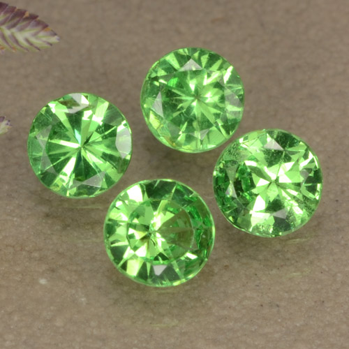 Granato tsavorite naturale verde da 0,85 ct, taglio rotondo, VS