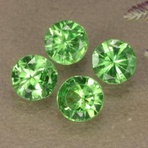 Granato tsavorite naturale verde da 0,85 ct, taglio rotondo, VS