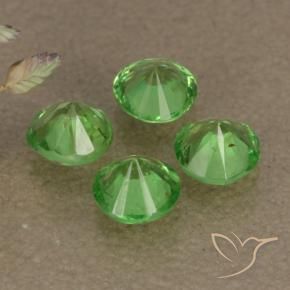 Gemme di Granato Tsavorite Verde acceso naturale da 0.94 ct, Rotondo, VS