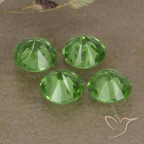 Gemme di Granato Tsavorite Verde acceso naturale da 0.93 ct, Rotondo, VS