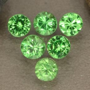 Granato tsavorite naturale verde da 1,23 ct, taglio rotondo, VS