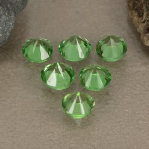Granato tsavorite naturale verde da 1,23 ct, taglio rotondo, VS