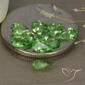 Gemme di Granato Tsavorite Verde acceso naturale da 1.79 ct, Forma a pera, VS