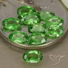 Gemme di Granato Tsavorite Verde brillante naturale da 2.33 ct, Ovale, VS