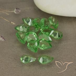 Gemme di Granato Tsavorite Verde brillante naturale da 1.98 ct, Forma a pera, VS