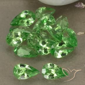 Gemme di Granato Tsavorite Verde elettrico naturale da 3.12 ct, Forma a pera, VS