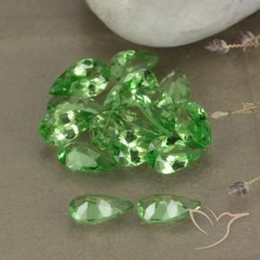 Gemme di Granato Tsavorite Verde elettrico naturale da 3.12 ct, Forma a pera, VS