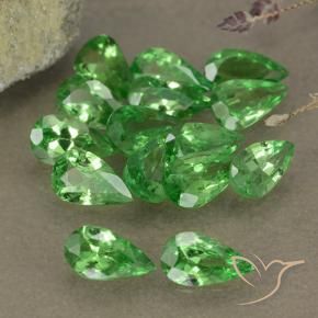 Gemme di Granato Tsavorite Verde brillante naturale da 2.41 ct, Forma a pera, VS