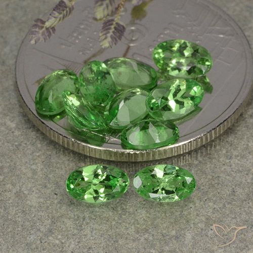 Gemme di Granato Tsavorite Verde naturale da 2.52 ct, Taglio ovale, VS