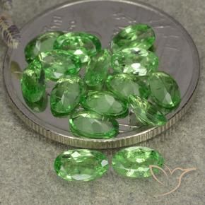 Gemme di Granato Tsavorite Verde acceso naturale da 3.01 ct, Ovale, VS