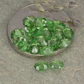 Gemme di Granato Tsavorite Verde medio naturale da 3.04 ct, Ovale, VS