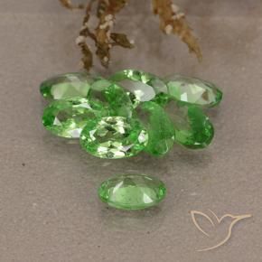 Gemme di Granato Tsavorite Verde acceso naturale da 2.59 ct, Ovale, VS
