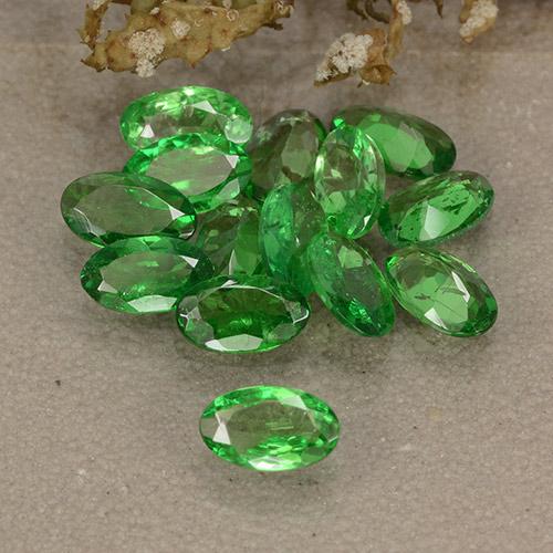 Gemme di Granato Tsavorite Verde brillante naturale da 2.96 ct, Taglio ovale, VS
