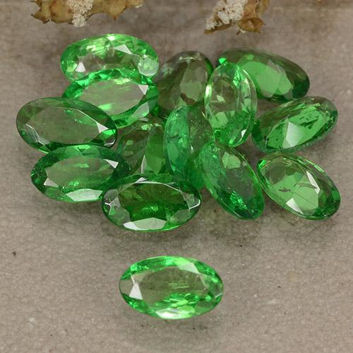 Gemme di Granato Tsavorite Verde brillante naturale da 2.96 ct, Taglio ovale, VS