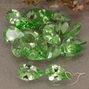 Granato tsavorite naturale verde da 4,77 ct, taglio a pera, VS