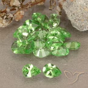 Gemme di Granato Tsavorite Verde acceso naturale da 2.48 ct, Forma a pera, VS