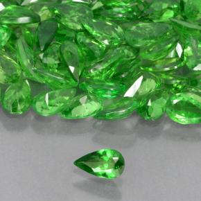 Granato Tsavorite Verde brillante naturale da 0.20 ct, Forma a pera, VS