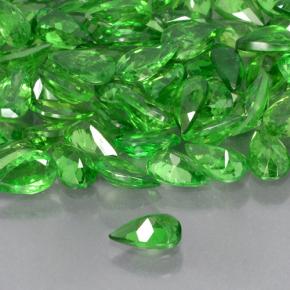 Granato Tsavorite Verde brillante naturale da 0.20 ct, Forma a pera, VS