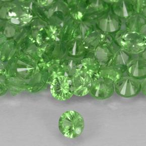 Granato Tsavorite Verde acceso naturale da 0.06 ct, Rotondo, VS