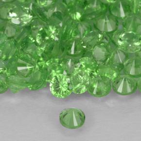 Granato Tsavorite Verde acceso naturale da 0.06 ct, Rotondo, VS