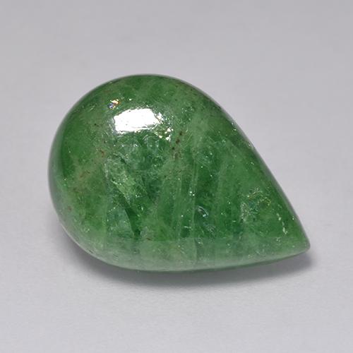 Granato tsavorite naturale verde da 12,26 ct, taglio a pera, traslucido