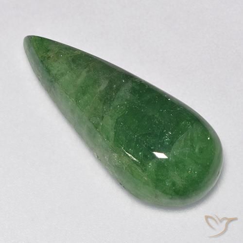 10.89ct Naturale Verde terroso Granato Tsavorite, Forma a pera, Traslucido
