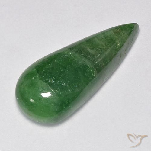 Granato Tsavorite Verde terroso naturale da 10.89 ct, Forma a pera, Traslucido