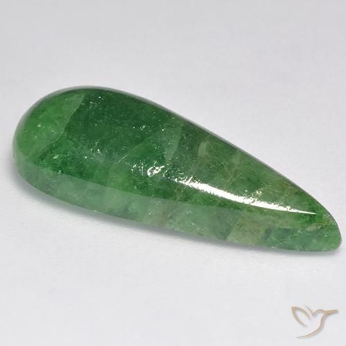 Granato Tsavorite Verde terroso naturale da 10.89 ct, Forma a pera, Traslucido