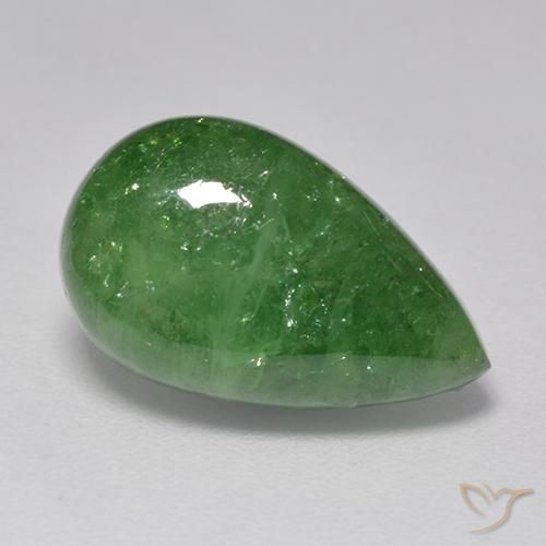 7.32ct Naturale Verde medio Granato Tsavorite, Forma a pera, Traslucido