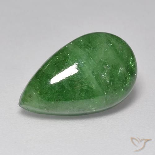 Granato Tsavorite Verde medio naturale da 7.32 ct, Forma a pera, Traslucido