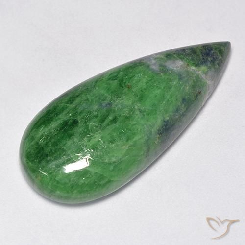 29.23ct Naturale Verde scuro Granato Tsavorite, Forma a pera, Opaco