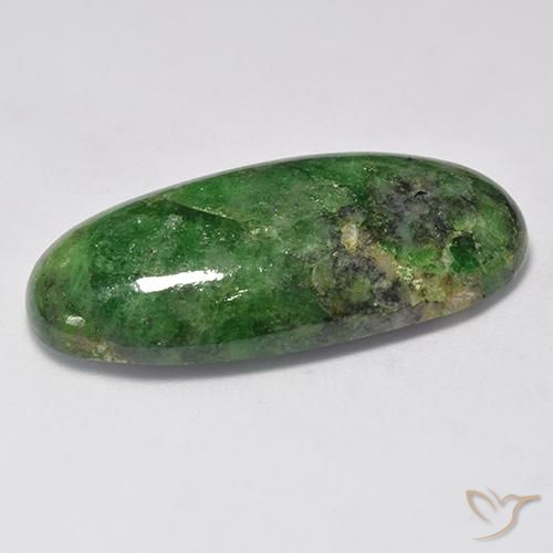 Granato Tsavorite Verde scuro naturale da 33.54 ct, Ovale, Opaco