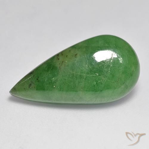 Granato Tsavorite Verde medio naturale da 12.84 ct, Forma a pera, Traslucido