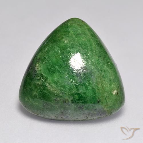 22.65ct Naturale Verde foresta Granato Tsavorite, Taglio trillion, Opaco