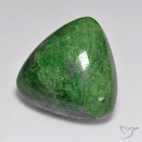 Granato Tsavorite Verde foresta naturale da 22.65 ct, Taglio trillion, Opaco