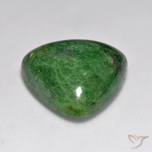 Granato Tsavorite Verde foresta naturale da 22.65 ct, Taglio trillion, Opaco