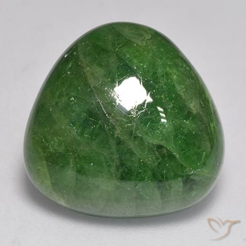 15.24ct Naturale Verde medio-scuro Granato Tsavorite, Taglio trillion, Traslucido