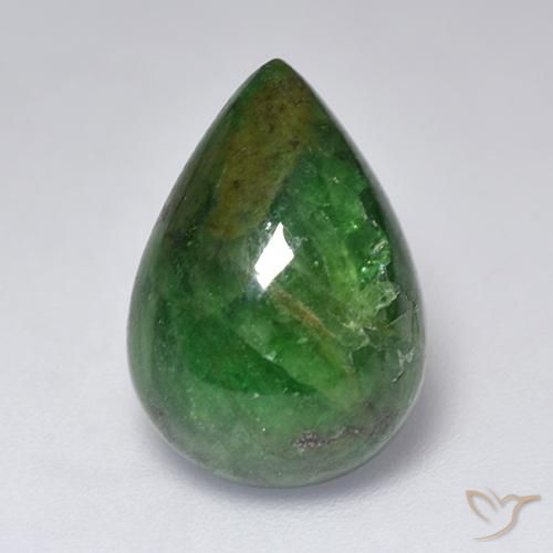 8.71ct Naturale Verde foresta Granato Tsavorite, Forma a pera, Opaco