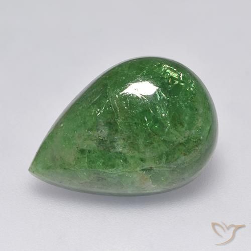 Granato Tsavorite Cromo verde naturale da 10.68 ct, Forma a pera, Traslucido