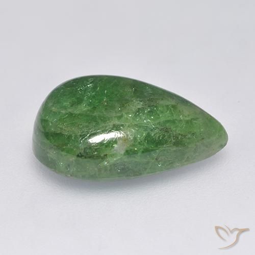 Granato Tsavorite Cromo verde naturale da 10.68 ct, Forma a pera, Traslucido