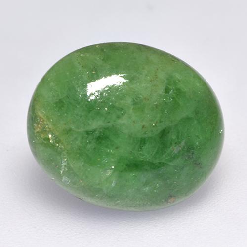 Granato Tsavorite Verde scuro naturale da 7,56 ct, Taglio ovale, Traslucido
