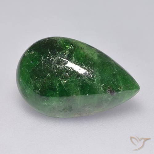Granato Tsavorite Verde Pino naturale da 9.89 ct, Forma a pera, Traslucido