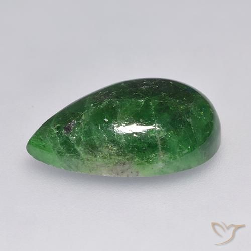 Granato Tsavorite Verde Pino naturale da 9.89 ct, Forma a pera, Traslucido